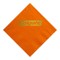 Orange Foil Stamped 3 Ply Colored Dinner Napkin