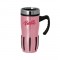 Pink / Black 16 oz Comfort Grip Stainless Steel Travel Mug
