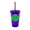 Purple 16oz Acrylic Double Wall Chiller Cup & Straw