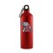 Red / Black 25 oz Sport Flask Aluminum Water Bottle-Full Color