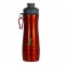 Red / Gray 28 oz Single-Wall Ridged Sports Bottle