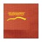 Red Moire Luncheon Napkin