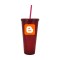 Red 24oz Acrylic Double Wall Chiller Cup & Straw - Full Color