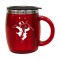 Red 16 oz Acrylic Barrel Travel Mug