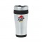 Silver / Black 16 oz Color-Trimmed Stainless Steel Tumbler