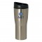 Silver / Black 16 oz Curved Stainless Steel Tumbler