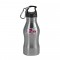 Silver / Black 17 oz Contour Stainless Steel Sports Bottle