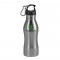 Silver / Black 20 oz Contour Stainless Steel Sports Bottle