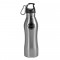 Silver / Black 25 oz Contour Stainless Steel Sports Bottle
