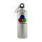 Silver / Black 25 oz Sport Flask Aluminum Water Bottle-Full Color