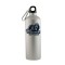 Silver / Black 25 oz Sport Flask Aluminum Water Bottle