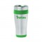 Silver / Green 16 oz Color-Trimmed Stainless Steel Tumbler