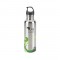 Silver / Green 25 oz. Stainless Wave Water Bottle-Silver / Green