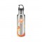 Silver / Orange 25 oz. Stainless Wave Water Bottle-Silver / Orange