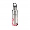 Silver / Pink 25 oz. Stainless Wave Water Bottle-Silver / Pink