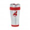 Silver / Red 16 oz Color-Trimmed Stainless Steel Tumbler
