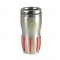 Silver / Red 16 oz Comfort Grip Stainless Steel Double-Wall Tumbler