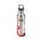 Silver / Red 25 oz. Stainless Wave Water Bottle-Silver / Red
