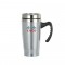 Silver 16 oz Stainless Steel Double-Wall Mug