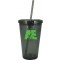 Smoke 16oz Acrylic Double Wall Chiller Cup & Straw