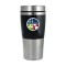 Stainless / Black 14oz Acrylic Band Stainless Travel Tumbler - Full Color
