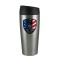 Stainless / Black 16oz Double Wall Push Top Stainless Tumbler - FCP