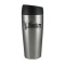 Stainless / Black 16oz Double Wall Push Top Stainless Tumbler
