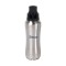 Stainless / Black 27 oz Dual Cap Water Bottle