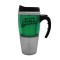 Stainless / Green 16oz Acrylic Band Travel Mug