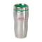 Stainless / Green 16 oz Accent Lid Tapered SS Tumbler