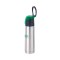 Stainless / Green 18 oz Wedge Vacuum Water Bottle