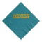 Turquoise Foil Stamped 3 Ply Colored Dinner Napkin