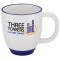 White / Blue 12 oz Two-Tone Bistro Coffee Mug