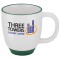 White / Green 12 oz Two-Tone Bistro Coffee Mug