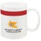 White / Red 11 oz. Ceramic Color Stripe Coffee Mug