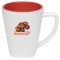White / Red 14 oz. Two-Tone Square Coffee Mug
