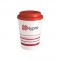 White / Red 14 oz Striped Coffee Cup Tumbler