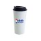 White Double Wall PP Tumbler with Black Lid