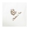 White Foil Stamped Linun Luncheon Napkin