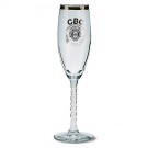 5 3/4 oz Clear Swirl Stem Glass Champagne Flute