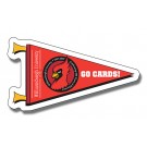 3.4375 x 1.875 Pennant Shape Outdoor Magnet 
