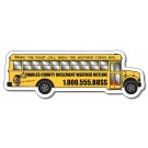 5.25 x 1.75 School Bus Shape Magnet