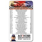 3.5 x 6 Round Corner NASCAR Schedule Magnet