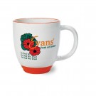 13 oz Heartland Vitrified Ceramic Coffee Mug with Orange