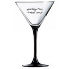 10 oz. Martini Glass with Black Stem