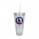 24oz Acrylic Double Wall Chiller Cup & Straw