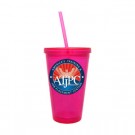 16oz Acrylic Double Wall Chiller Cup & Straw - Full Color