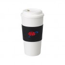 16 oz Plastic Cup with Rubber Sleeve